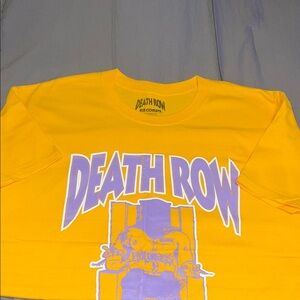 Death Row Records Men's Yellow Graphic Tee